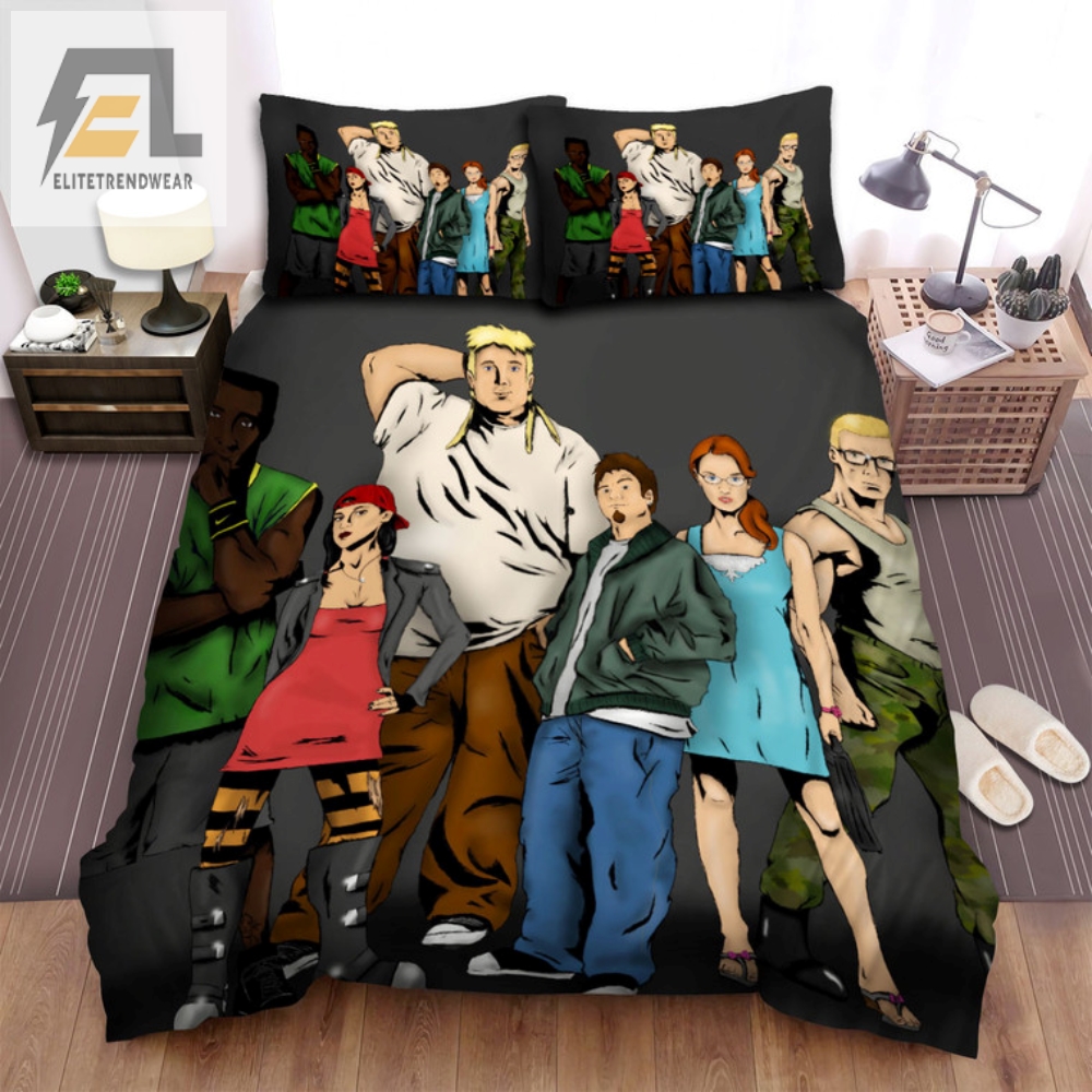 Snuggle With Recess Friends  Grown Up Funny Bedding Sets