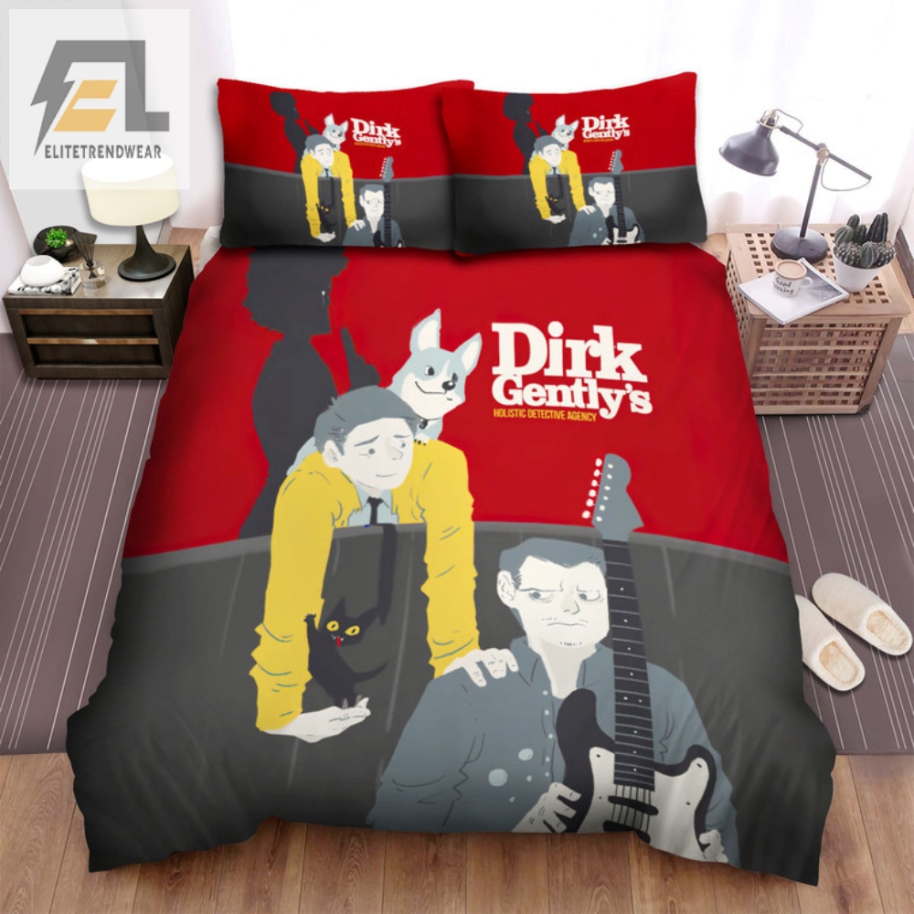 Quirky Dirk Gently Bedding Set  Unique  Hilariously Cozy