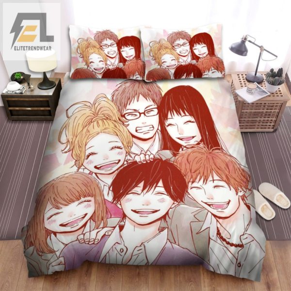 Anime Orange Bed Sheets Cozy Comfort With Cartoon Charm elitetrendwear 1