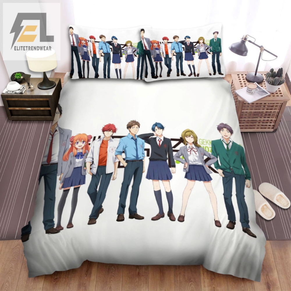 Quirky Nozakikun Bedsheets Cozy Funny Anime Bedding