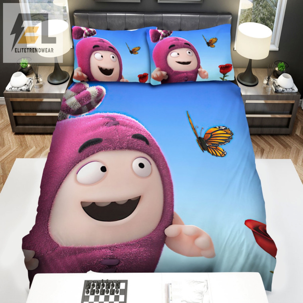 Quirky Oddbods Newt  Butterfly Bedding  Fun  Unique