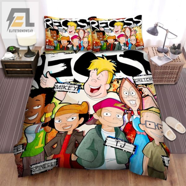 Snuggle With Recess Characters Unique Funny Bedding Set elitetrendwear 1