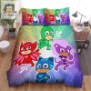 Dream With Pj Masks Superhero Posing Bed Sheets Set elitetrendwear 1