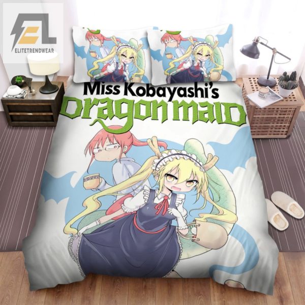 Snuggle With Kanna Whimsical Dragon Maid Bedding Sets elitetrendwear 1