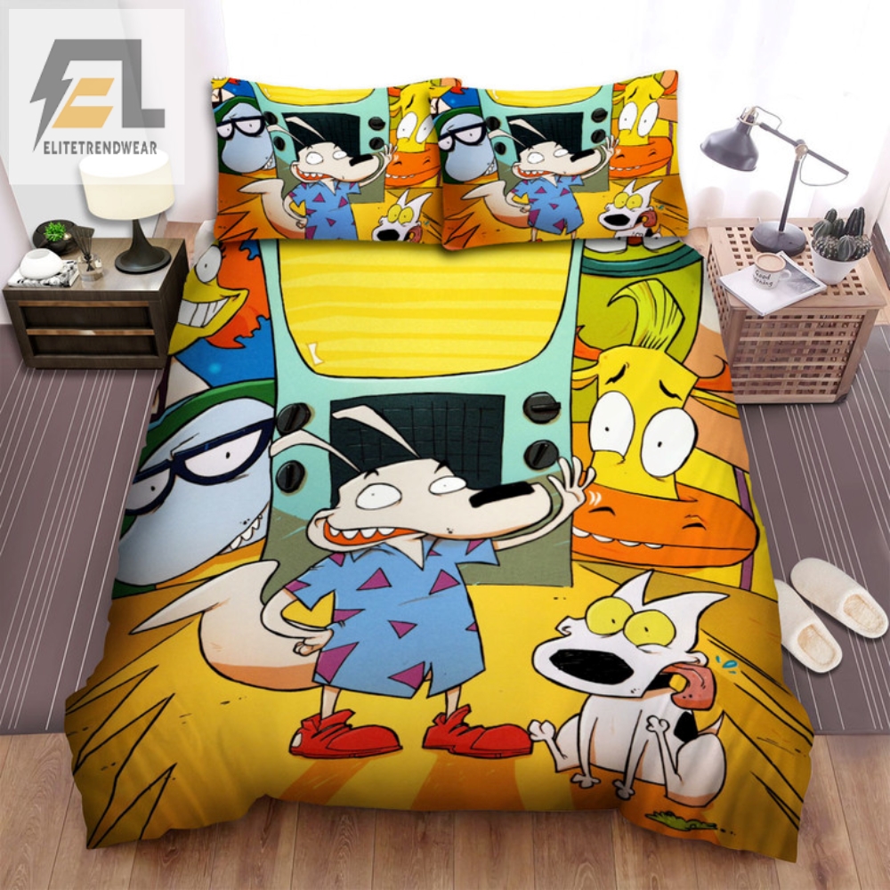 Quirky Rockos Art Bedding For A Laughoutloud Bedroom