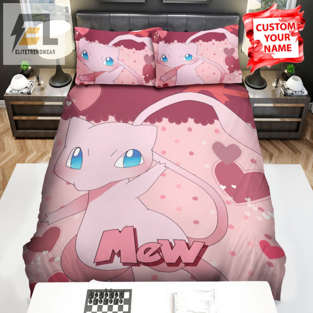 Catch Em All In Style Mew Hearts Polka Dot Bedding Sets