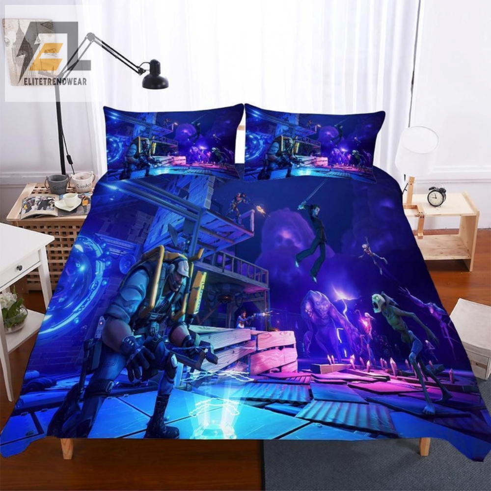 Level Up Your Bed Epic Fortnite Night 3D Bedding Set