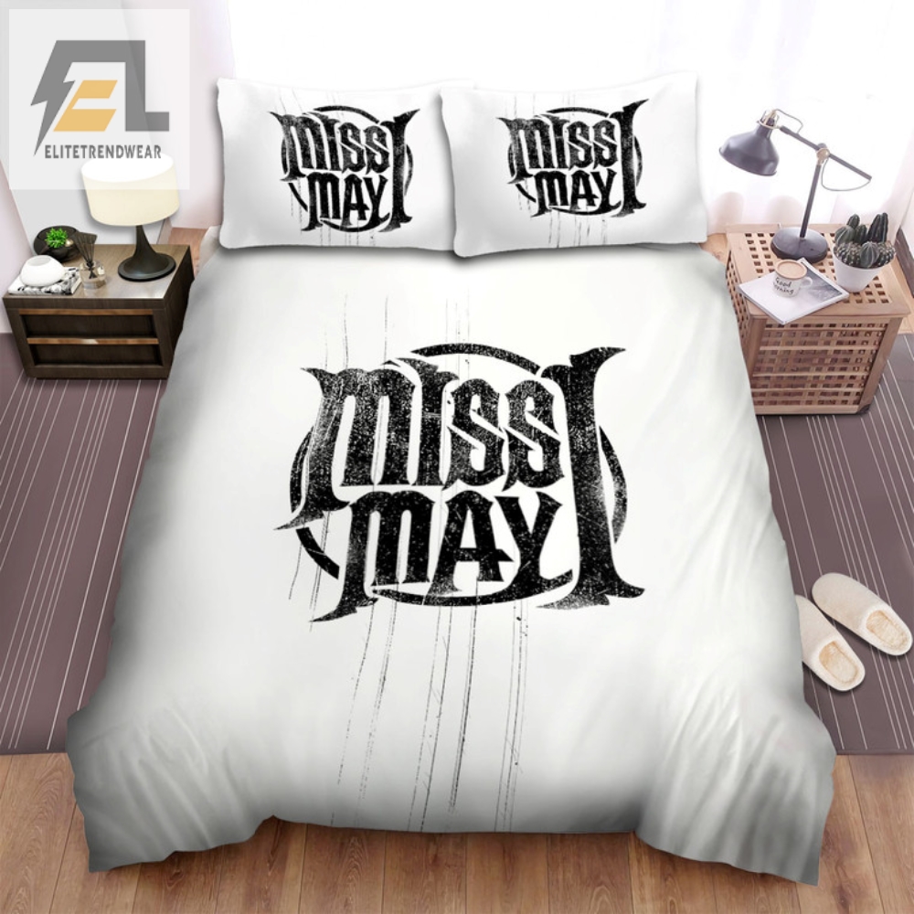 Sleep Like A Rockstar Miss May I Logo Bedding Set