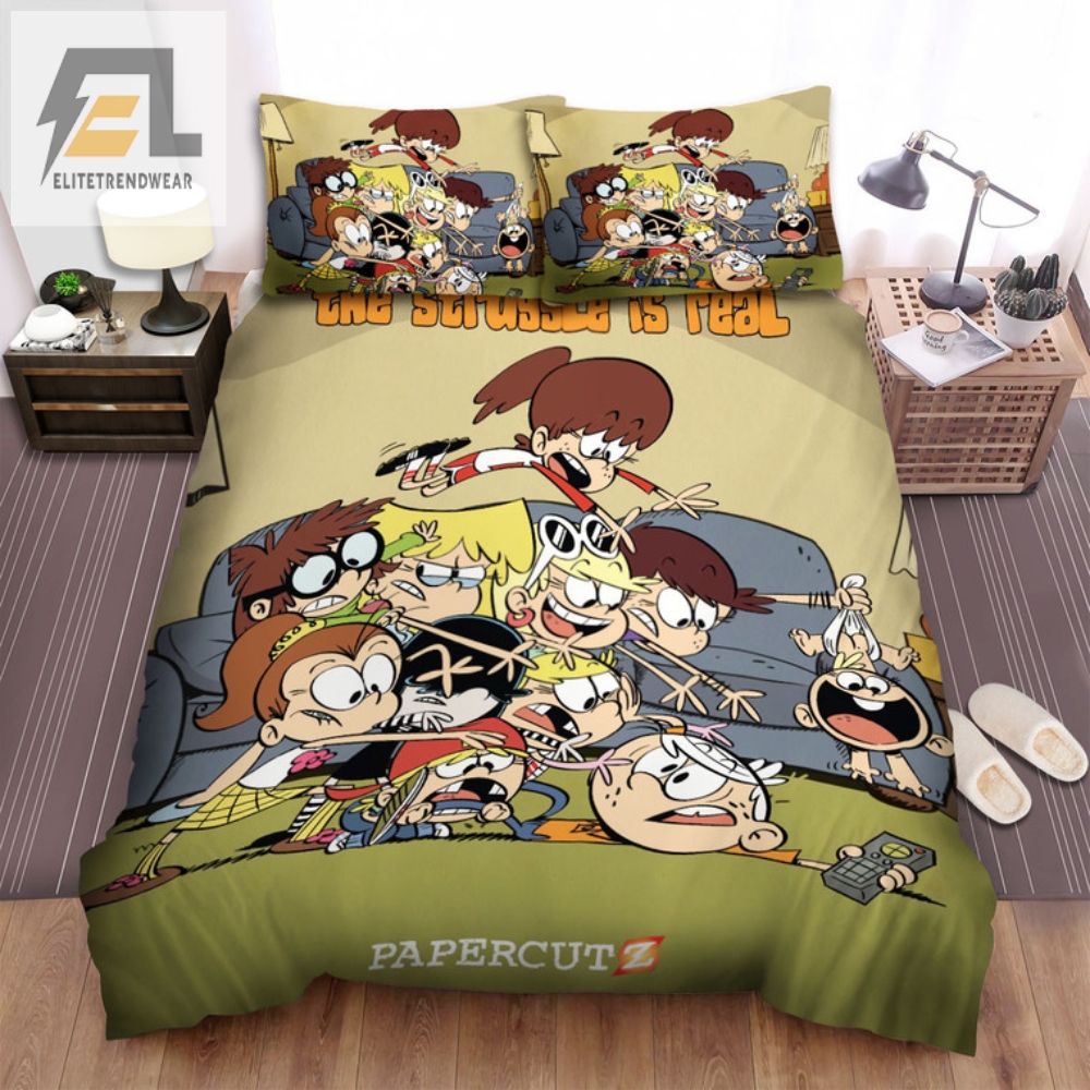 Wacky Loud House Remote Fight Duvet Cover  Sleep In Style
