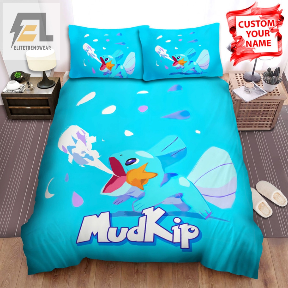 Dream In Waves Mudkip Water Pulse Funny Bedding Set