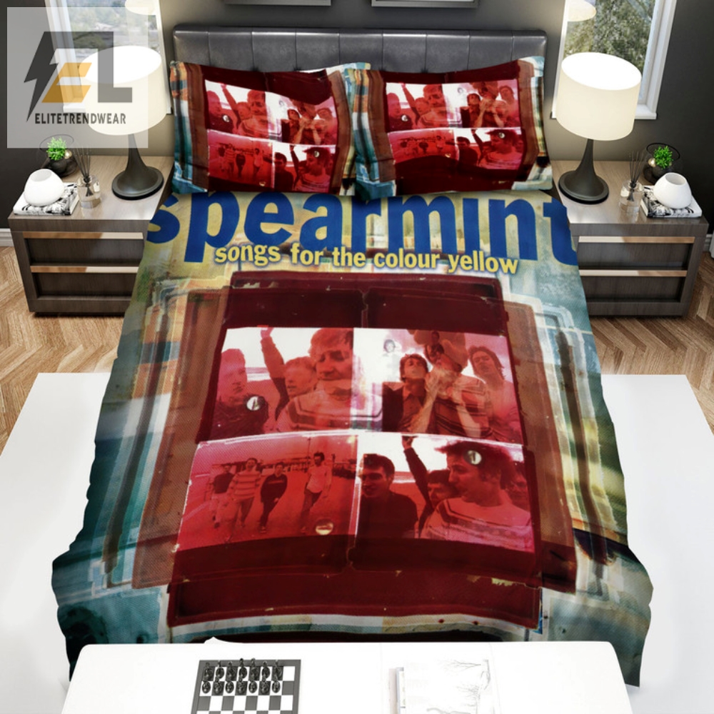 Spearmint Songs With Yellow Bed Sheets Unique Duvet Set
