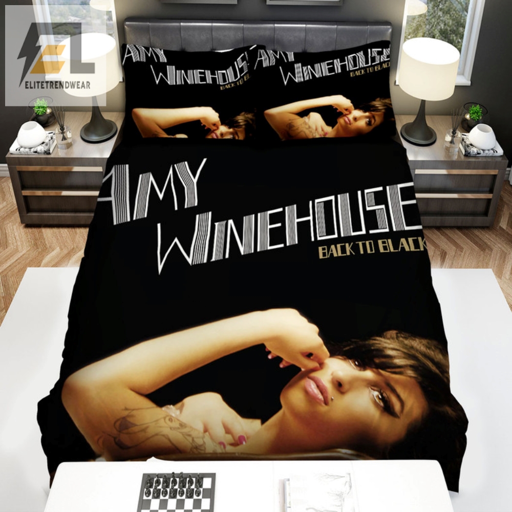 Sleep With Amy Back To Black Album Cover Bedding Set