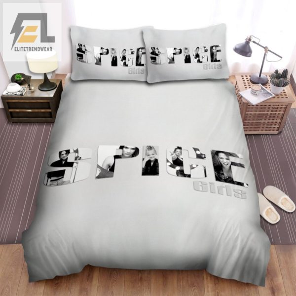 Spicy Dreams Spice Girls Black White Bedding Set elitetrendwear 1