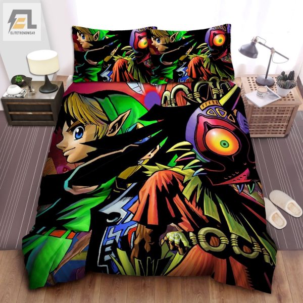 Dream In Hyrule With Zeldas Fun Link Skull Kid Bedding elitetrendwear 1