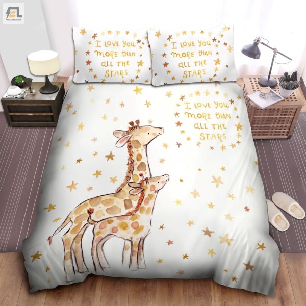 Sleep Tall Giraffe Galaxy Duvet Set Comfy Quirky Bedding elitetrendwear 1