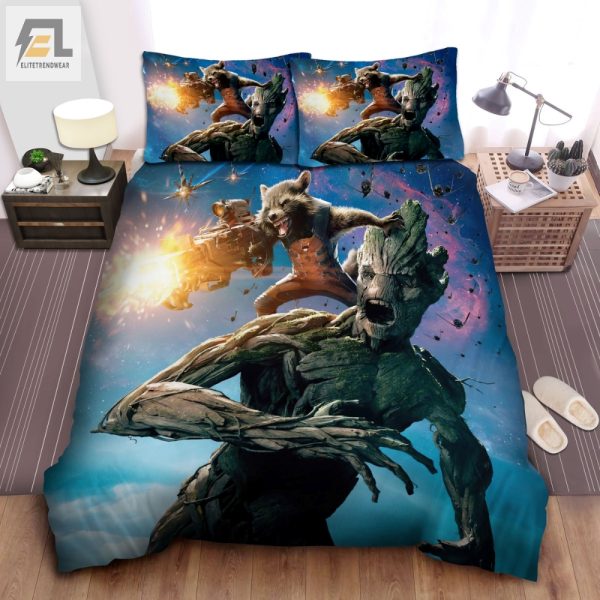 Guardians Galaxy Rocket Groot Duvet Cozy Fun Quirky elitetrendwear 1