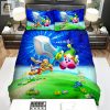 Snuggle With Kirby Friends Comfy Sword Duvet Bedding Set elitetrendwear 1