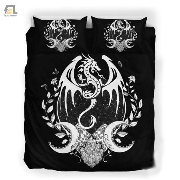 Snuggle With A Dragon Cozy Moon Child Duvet Sets elitetrendwear 1