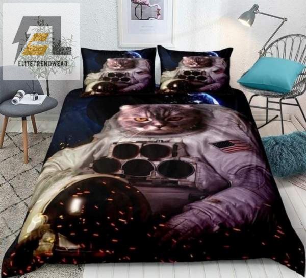 Outofthisworld 3D Astronaut Cat Duvet Purrfect Comfort elitetrendwear 1