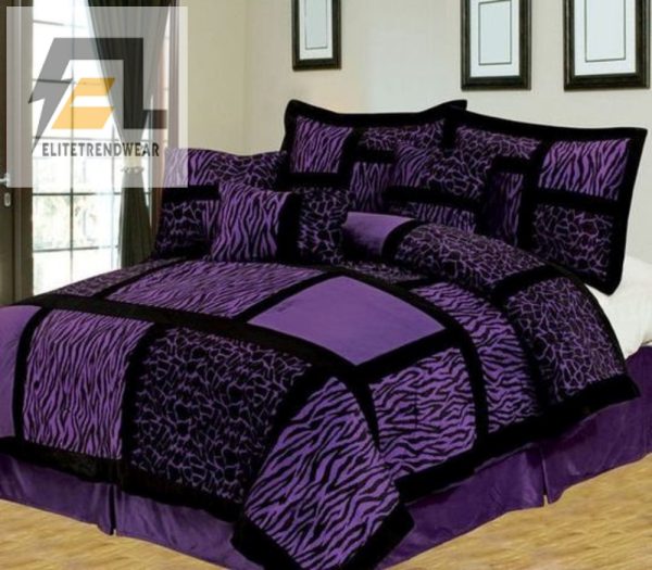 Sleep Wild Purple Zebra Duvet Cozy Bedding Sets elitetrendwear 1