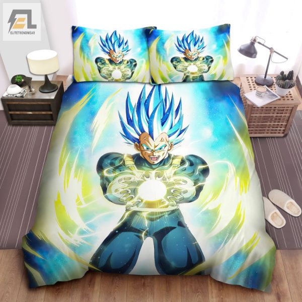 Vegeta Goes Blue Comfy Ki Blast Bedding Set elitetrendwear 1