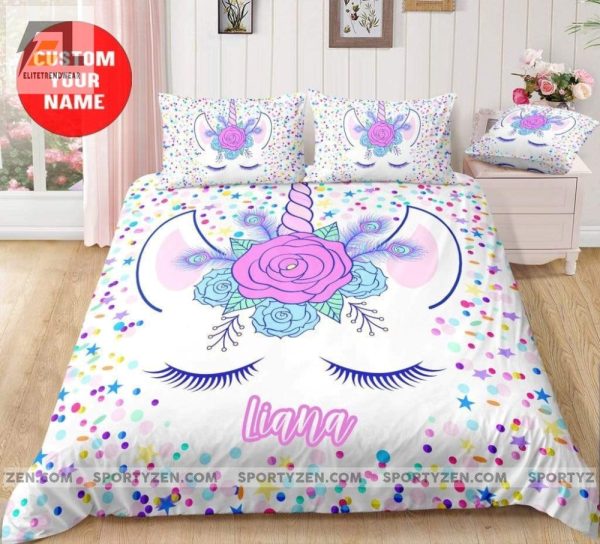 Sleep Like A Unicorn Custom Name Duvet Sets elitetrendwear 1