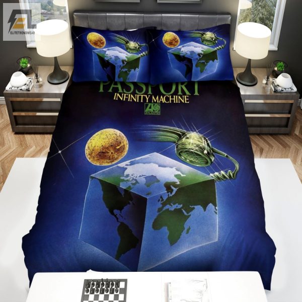 Cozy Up With Infinity Beats Quirky Passport Band Duvet Set elitetrendwear 1