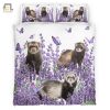 Ferret Fun Lavender Duvet Cozy Quirky Bedding Delight elitetrendwear 1