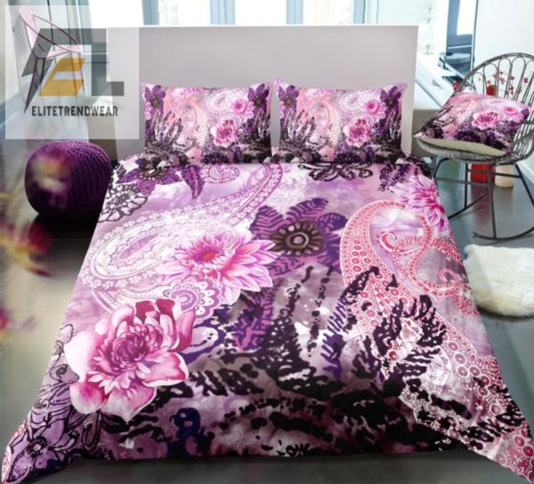 Dream In Paisley Hilarious Cozy Floral Duvet Sets elitetrendwear 1