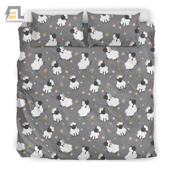 Sleep Like A Sheep Cozy Grey Duvet Bedding Sets elitetrendwear 1