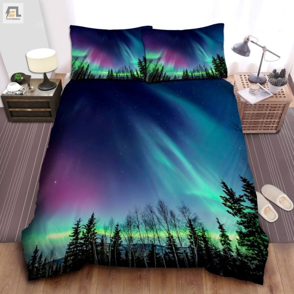 Sleep Under Lights Aurora Borealis Duvet Cover Set elitetrendwear 1