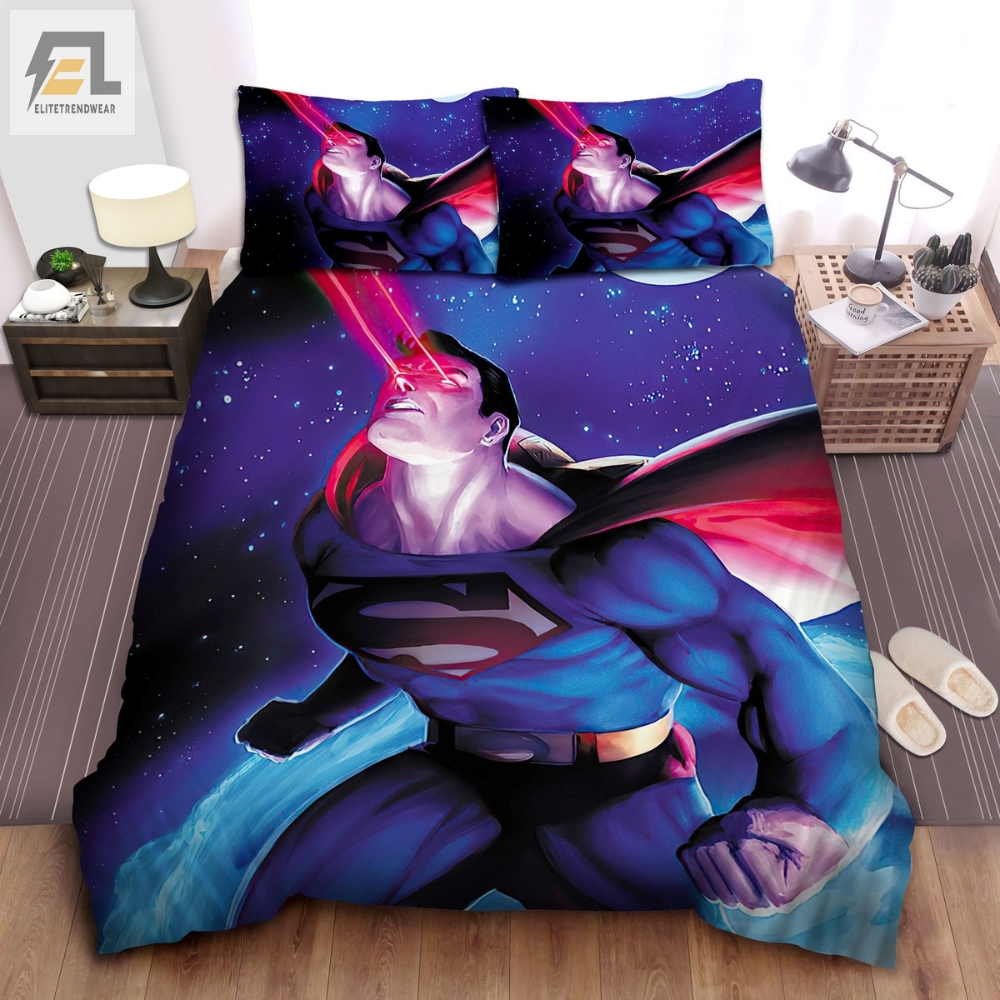 Comfy Superman Laser Eyes Duvet Zap Into Dreamland elitetrendwear 1