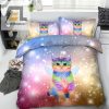 Purrfectly Galactic 3D Cat Unicorn Bedding Sets elitetrendwear 1