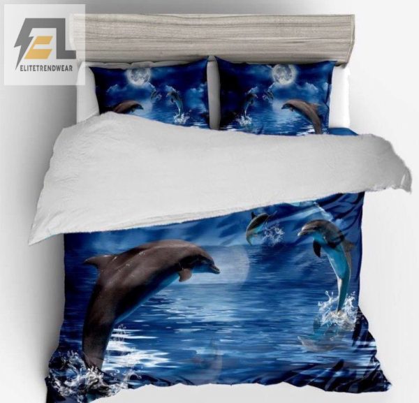 Sleep With The Fishes Dolphin Duvet Cover Set elitetrendwear 1