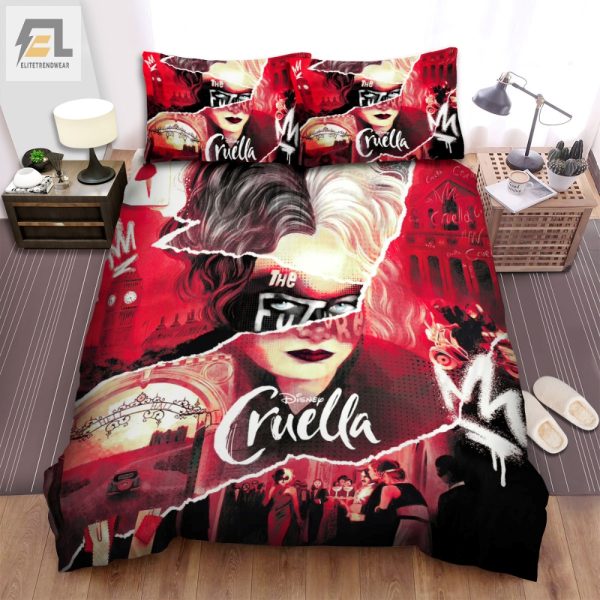 Snuggle With Cruella Fun Unique Duvet Cover Set elitetrendwear 1