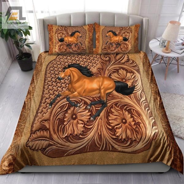 Neighnap Duvet Luxe Leatherbossed Bedding For Horse Lovers elitetrendwear 1