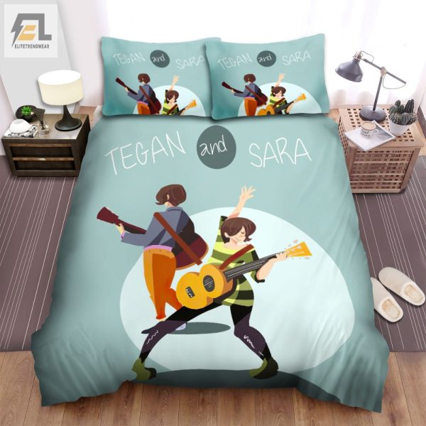 Rock Out In Bed Tegan And Sara Guitar Duvet Set elitetrendwear 1