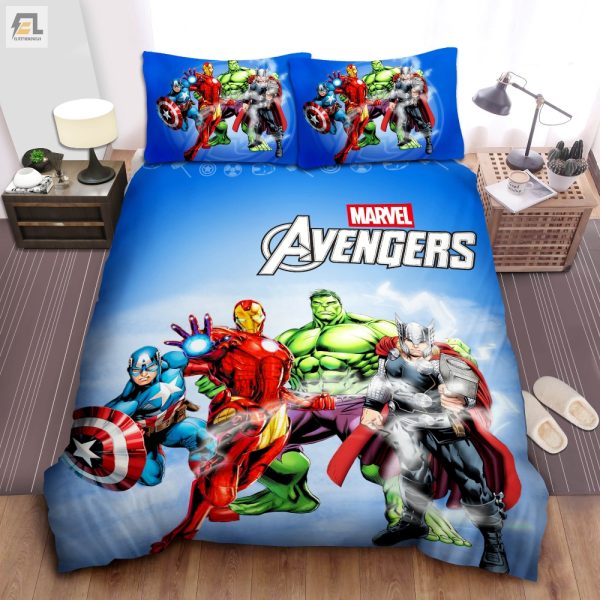 Snuggle With Avengers 3D Heroic Comfort Duvet Set elitetrendwear 1