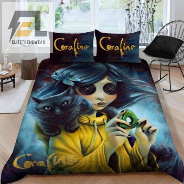 Spooktacular Sleep Coraline Halloween Duvet Cover Set elitetrendwear 1