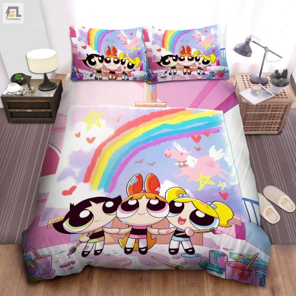 Sleep Like A Hero Funny Powerpuff Girls Bedding Set elitetrendwear 1