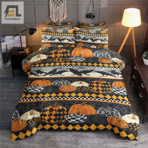 Spooky Raven Pumpkin Duvet Perfect Fun Gift For Any Occasion elitetrendwear 1