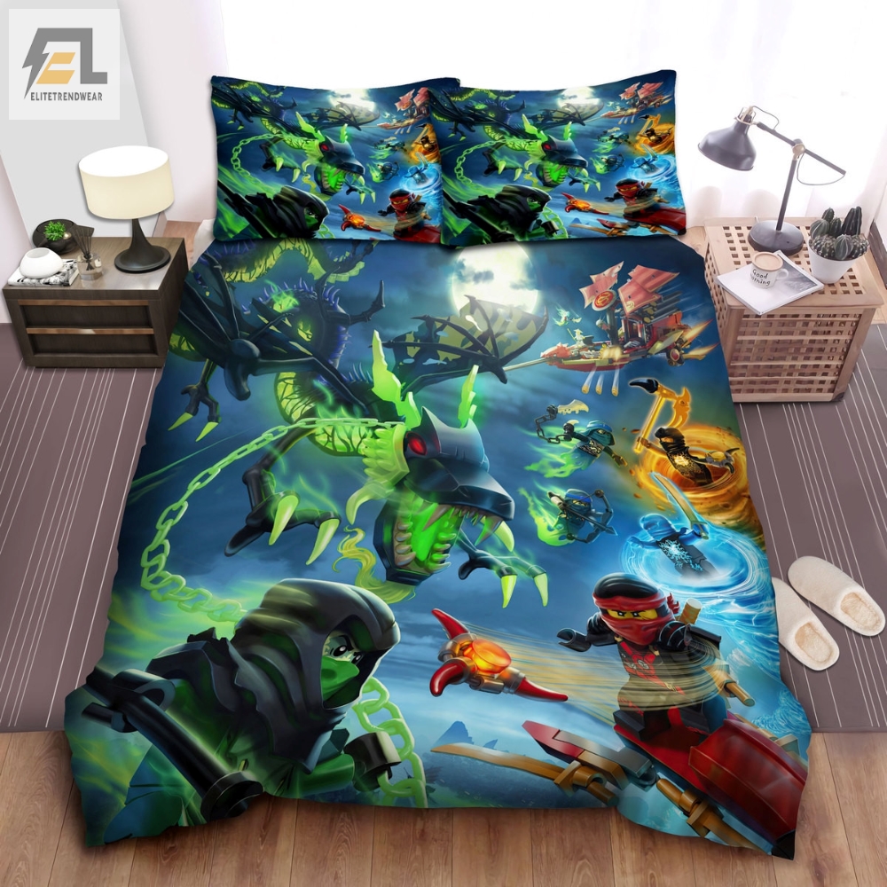 Quirk Up Your Sleep Ninjago Duvet Ninja Battles In Bed elitetrendwear 1