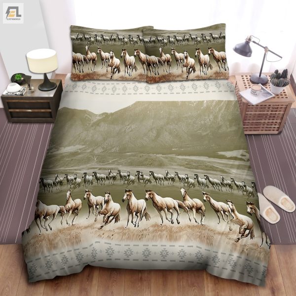 Gallop Into Dreamland Wild Horses Duvet Cover Set elitetrendwear 1