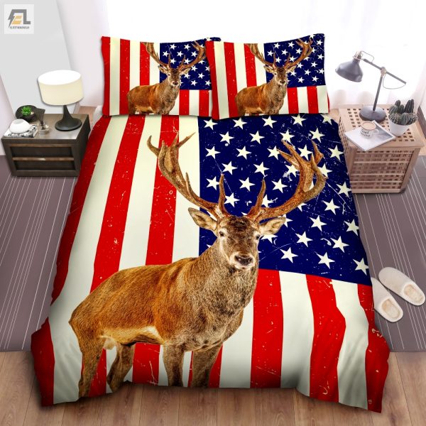 Patriotic Deer Duvet Cozy Quirky Bedroom Bliss elitetrendwear 1