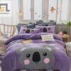 Snuggle In Style Adorable Purple Koala Duvet Set elitetrendwear 1