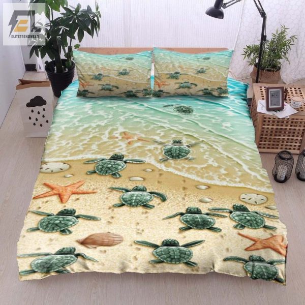 Snuggle With Sea Turtles Comfy Fun Beach Bedding Sets elitetrendwear 1