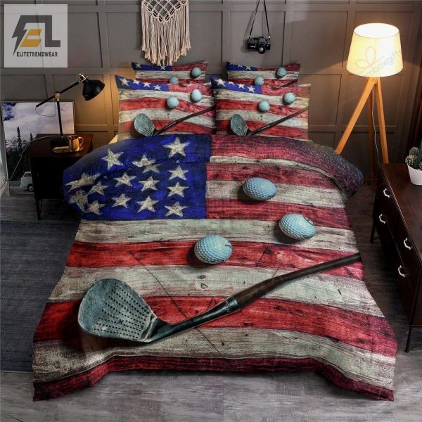 Partee In Your Sleep Patriotic Golf Duvet Cover Sets elitetrendwear 1