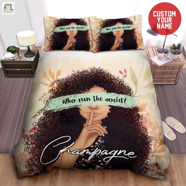 Run The World Black Girl Name Duvet Unique Comfy Set elitetrendwear 1