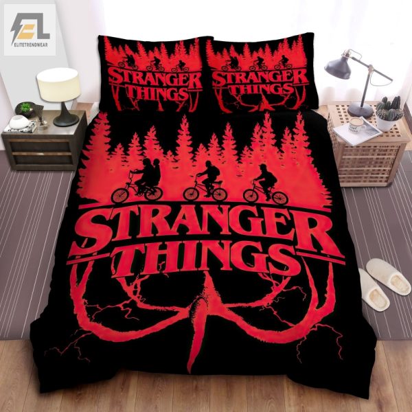 Sleep In The Upside Down Funny Stranger Things Bedding Set elitetrendwear 1