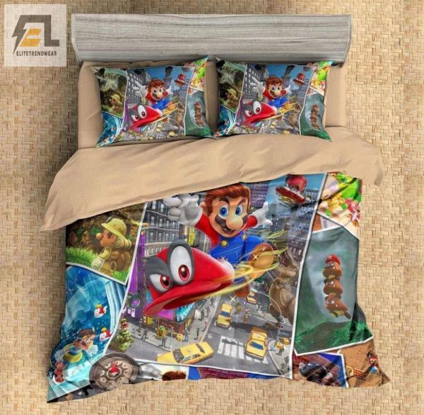 Dream Of Mario Comfiest Odyssey Duvet Sets For Gamers elitetrendwear 1